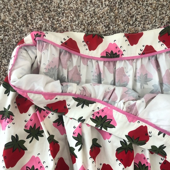 Boden Layla Sateen Cotton Ivory Strawberry Pop Midi Skirt. Women’s Size 6 - Picture 12 of 16